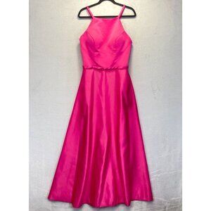 Mori Lee Madeline Gardner Prom Dress Gown 14 Barbie Pink Bridesmaids Satin Maxi